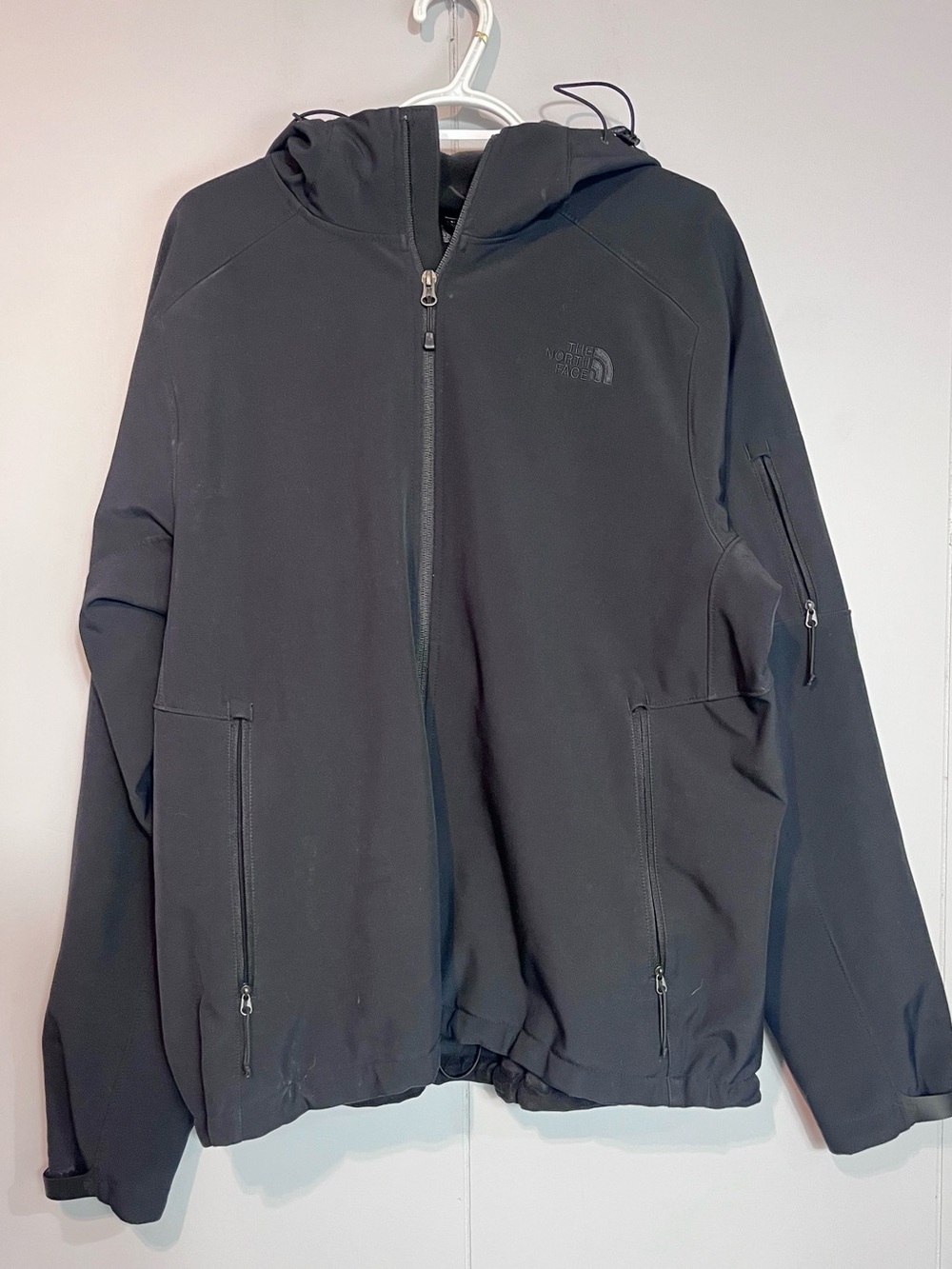 The North Face Men’s XL Black Hooded Soft Shell Jacket Apex Fleece Lined